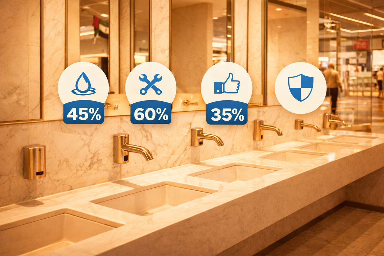 Dubai International Airport restroom installation